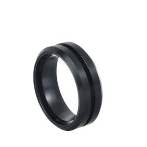New Men’s Stainless Steel Black Ring
